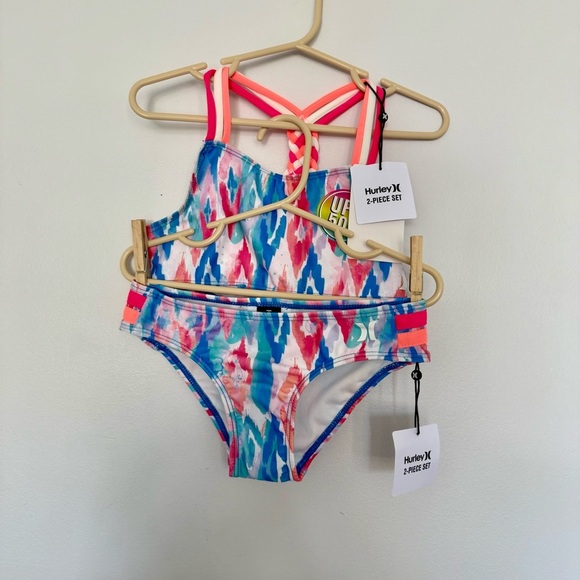 Hurley Kids' Multicolor Two-Piece Swimsuit - Picture 1 of 3